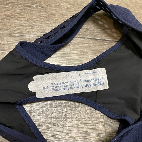 J. Crew Lowrider piqué bikini bottom with rickrack inset Navy Blue Sz M NWT. - Picture 7 of 7